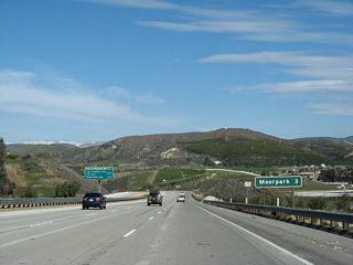 California 23 north reaches Moorpark in three miles.