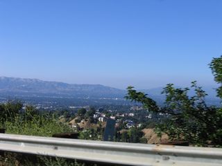 The San Fernando Valley comes into view along northbound California 27 (Topanga Canyon Boulevard).