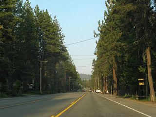 California 28 passes through Tahoe Vista.