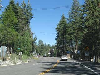 The next traffic signal along California 28 (North Tahoe Boulevard) east is for casino access on the east side of the state line.