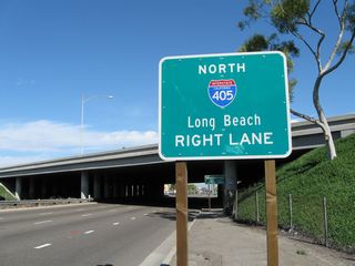 The next right turn connects California 39 (Beach Boulevard) north with Interstate 405 (San Diego Freeway) north (west) to Long Beach, Santa Monica, and points north via Interstate 5 (including Bakersfield and Sacramento). California 39 leaves Huntington Beach and enters the city of Westminster, "Where Business Succeeds in the OC" (population 88,207 as of the 2000 Census and incorporated on March 27, 1957).