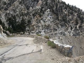 The abandoned section of California State Route 39.