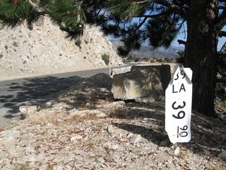 A California 39 postmile (Los Angeles County, Mile 39.90) is found along southbound soon after the southern gate near Crystal Lake.
