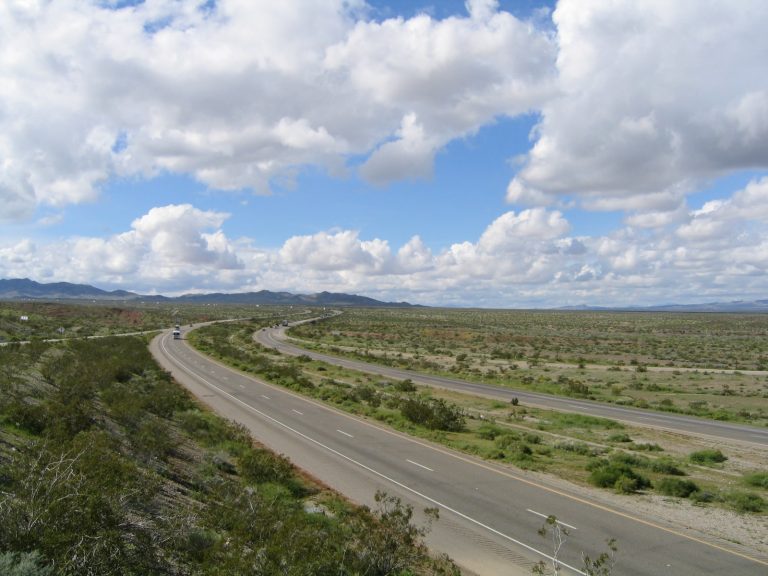 Interstate 40 at U.S. 95 west of Needles, CA