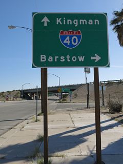 Business Loop I-40 east returns to I-40 at the south split with U.S. 95 by Needles Town Center retail plaza.