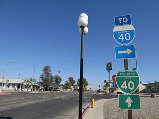 Business Loop I-40 west at L Street in Needles, California