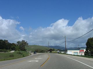 Leaving Morro Bay, California 41 travels northeast along a two-lane alignment toward Atascadero and generally follows Morro Creek through Devils Gap, then follows Atascadero Creek for the final distance into downtown Atascadero.