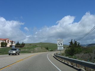 The speed limit of California 41 remains 55 miles per hour for this stretch of highway.
