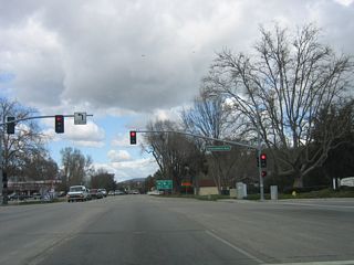 Continuing northeast, the next signalized intersection along California 41 (E.G. Lewis Highway) is with Atascadero Avenue.