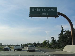 The next interchange along California 41 (Yosemite Freeway) is Exit 130, Shields Avenue (one mile).