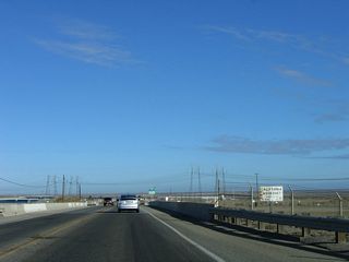 The California Aqueduct carries water from the northern part of the state south toward the arid south.