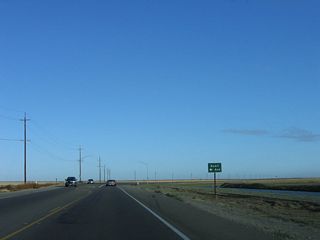 Northbound California 41 approaches Quail Avenue.