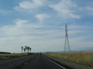 A set of Pacific Gas & Electric power transmission lines pass over California 41 shortly thereafter.