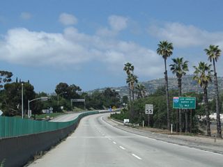 SR 47 enters the two-wye interchange (Exit 1 A) with I-110 north in a half mile.