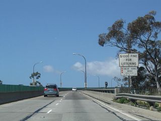 With bright green suspension towers and a regal appearance, the Vincent Thomas Bridge spans the Los Angeles Channel west from Terminal Island to San Pedro in the city of Los Angeles.