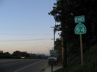 End Eastbound California 54 at the El Cajon City Limits.  Prior to 1999, California 54 used to continue into El Cajon via Second Street to end at Interstate 8. However, the route was truncated when the section of Second Street within El Cajon was downloaded to the city.