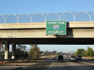 The next exit along California 54 east is Exit 2, Interstate 805.