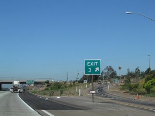 The only exit numbers posted along this segment of California 54 were installed at the gore point as of 2010.