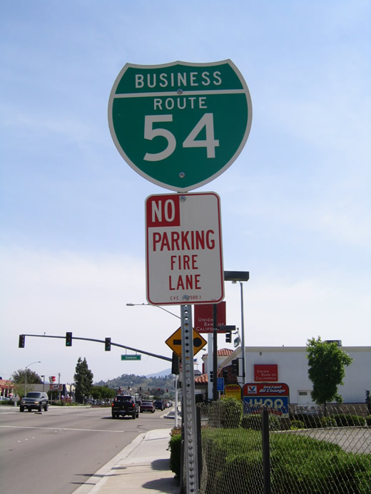 SR 54 Business south at Oakdale Av - El Cajon, CA