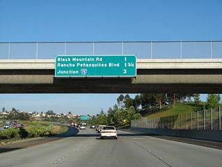 The next three exits along California 56 (Ted Williams Freeway) east are Exit 7, Black Mountain Road; Exit 8, Rancho Penasquitos Boulevard; and Exit 9, Interstate 15 (Escondido Freeway).