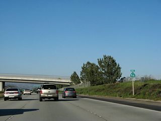 Continuing eastbound, another California 56 east reassurance shield is posted.