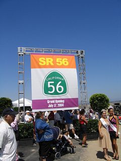 On July 17, 2004, local residents and politicians gathered to celebrate the opening of California 56 (Ted Williams Freeway) through Carmel Valley to Rancho Pe&ntilde;asquitos. A band performed and local girls were crowned in honor of the newest addition to the freeway network.