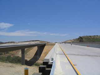 The eastbound bridge for California 56 over Gonzales Canyon.