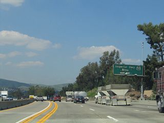 California 57 connects to the eastern branch of California 90; another segment exists along the Marina Freeway in Los Angeles near Interstate 405 and Los Angeles International Airport. A freeway was once planned to connect the two segments, but such a road will likely never be constructed.