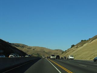 California 57 enters the Puente Hills and Brea Canyon.