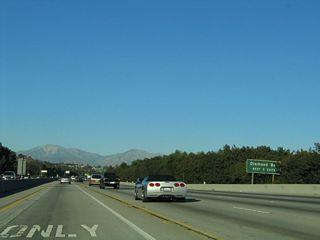The next five exits along California 57 (Orange Freeway) north all serve the city of Diamond Bar: Exit 14, Diamond Bar Boulevard; Exit 15, Pathfinder Road, Exit 16, California 60 (Pomona Freeway) west (to Brea Canyon Road); Exit 24B, Grand Avenue; and Exit 24A, which is where California 57 and California 60 split (take California 60 east to Diamond Bar Boulevard).