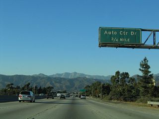 The next exit along northbound is Exit 25A, Auto Centre Drive/Allen Avenue, three-quarters of a mile.