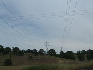 These power lines carry power generated from the Don Pedro Dam to the power grid.