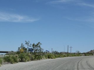 An additional section of old alignment lies north of I-10 at the east end of Chiriaco Summit. There is no traversable old alignment between Chiriaco Summit and Chuckwalla Valley.