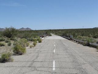 Old U.S. 60/70 along Pinto Road diverges southward from Interstate 10 from Cottonwood Springs Road.