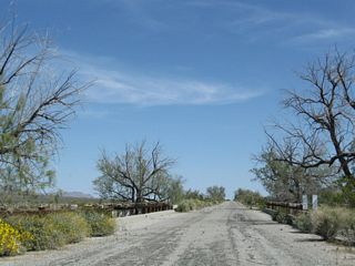 Another old bridge carries old U.S. 60-70 over the fifth seasonal wash east of Cottonwood Springs Road.