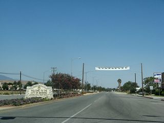 Continuing into city of Banning ("Stagecoach Town USA"; "Proud History, Prosperous Tomorrow"), 6th Street becomes Ramsey Street. Located in San Gorgonio Pass, Banning had a population of 23,562 as of the 2000 Census and incorporated on February 6, 1913.