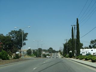 Ramsey Street east at Sunset Avenue in Banning.