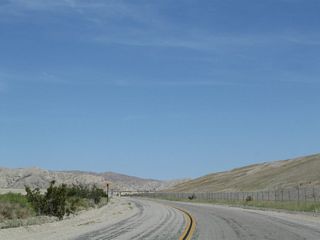 The landscape along old U.S. 60/70 shifts from agriculture to desert canyon along Box Canyon Road.