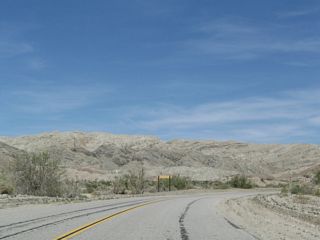 Historic U.S. 60-70 crosses the Mecca Hills along a 7.2 mile course mostly through Box Canyon.