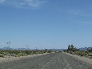 Chuckwalla Road continues east in a straight line.