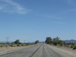 Historic U.S. 60-70 east crosses a seventh wash.