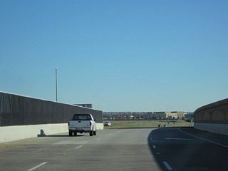 Southbound California 65 passes over Lincoln Boulevard and Industrial Avenue.
