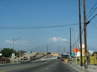 Construction was in full swing when these pictures were taken in 2007. The Fifth Street bridge over Interstate 215 was being expanded to accommodate the widened freeway below.