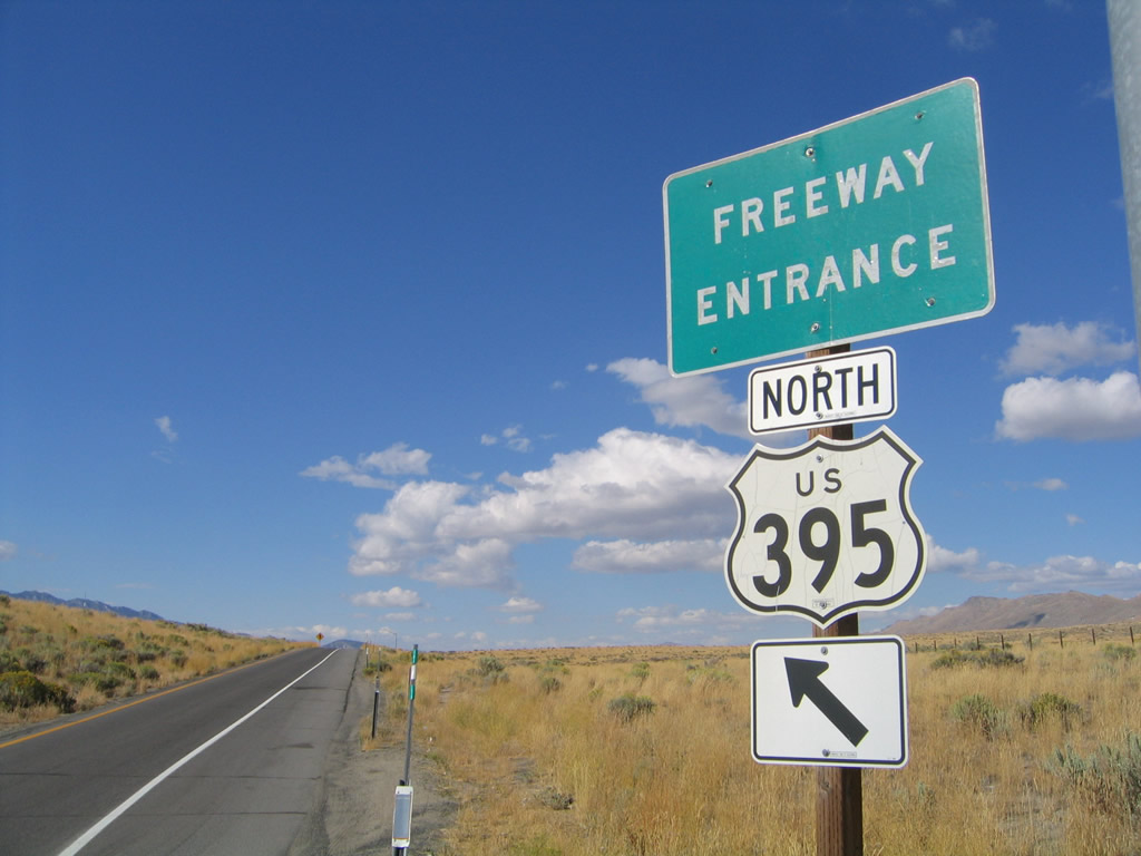 Map Highway 395 California