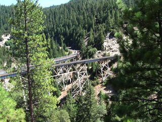 A branch leads north from here (Keddie) to connect with the Burlington Northern Santa Fe (BNSF) Railroad near Bieber.