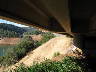 Built at a cost of $8.6 million, the West Branch Bridge was built along a new alignment of the Feather River Highway (then known as U.S. 40 Alternate) to avoid the portion of the highway to be flooded by the creation of Lake Oroville.⁷⁸