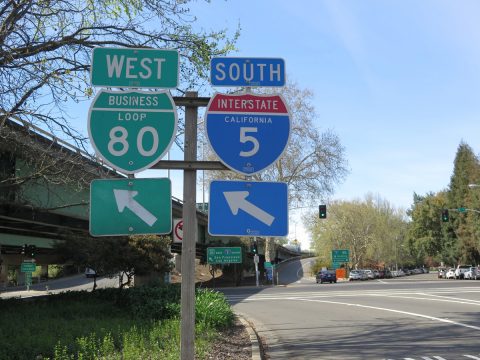 W St at 5th St and Business Loop I-80 - Sacramento, CA