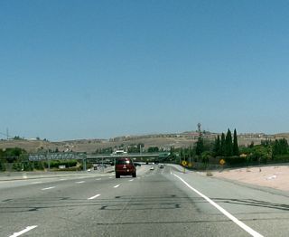 Guadalupe Parkway leads north from California 85 toward Downtown San Jose and San Jose International Airport. The entire freeway corridor is located within the city of San Jose (population 894,943 as of 2000 Census).