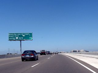 The next two exits along northbound California 87 are Exit 8, Airport Parkway to Norman Y. Mineta San Jose International Airport and Exit 9A, U.S. 101 (Bayshore Freeway) north.