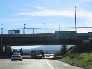 The final three exits along California 87 (Guadalupe Parkway) south are Exit 1C, Santa Teresa Boulevard south; Exit 1B, California 85 (West Valley Freeway) north; and Exit 1A, California 85 (West Valley Freeway) south.